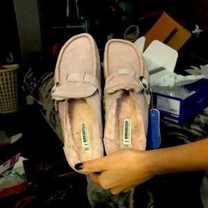 Fuzzy Birkenstock slippers